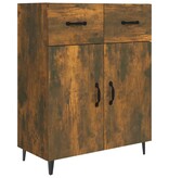 VidaXL Dressoir 69,5x34x90 cm bewerkt hout gerookt eikenkleurig