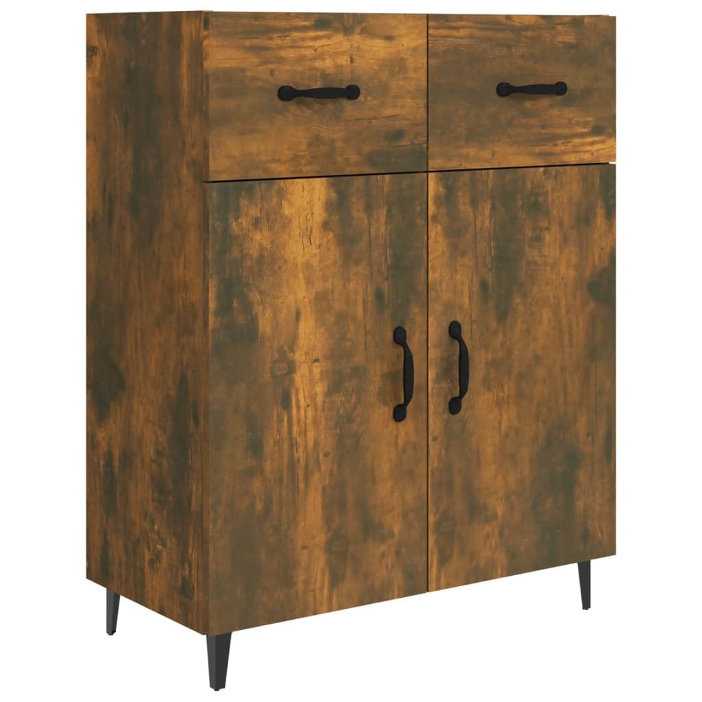 VidaXL Dressoir 69,5x34x90 cm bewerkt hout gerookt eikenkleurig
