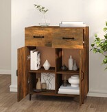 VidaXL Dressoir 69,5x34x90 cm bewerkt hout gerookt eikenkleurig
