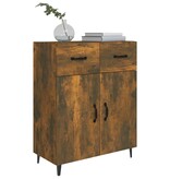 VidaXL Dressoir 69,5x34x90 cm bewerkt hout gerookt eikenkleurig