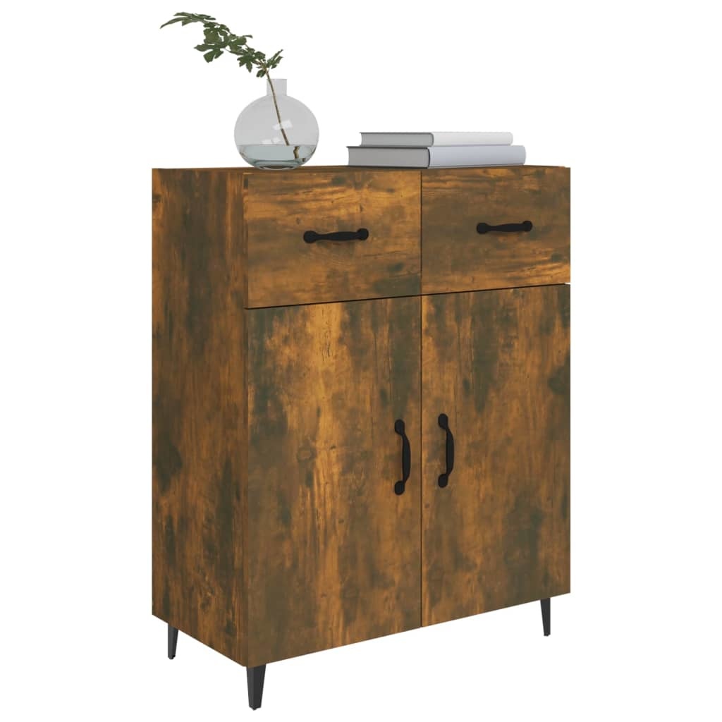 VidaXL Dressoir 69,5x34x90 cm bewerkt hout gerookt eikenkleurig
