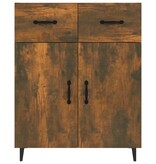 VidaXL Dressoir 69,5x34x90 cm bewerkt hout gerookt eikenkleurig