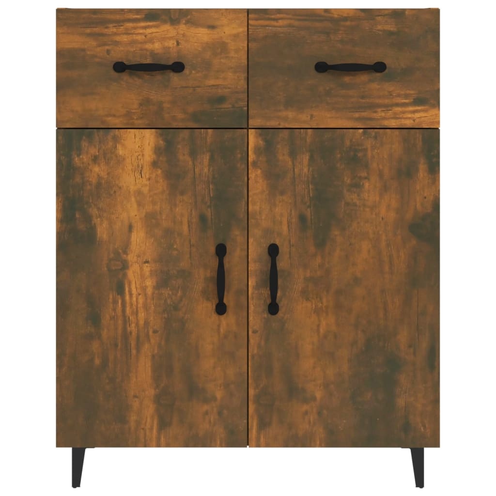 VidaXL Dressoir 69,5x34x90 cm bewerkt hout gerookt eikenkleurig