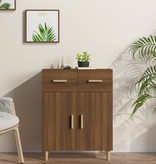 VidaXL Dressoir 69,5x34x89 cm bewerkt hout bruineikenkleurig