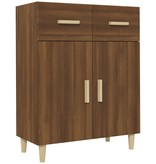 VidaXL Dressoir 69,5x34x89 cm bewerkt hout bruineikenkleurig