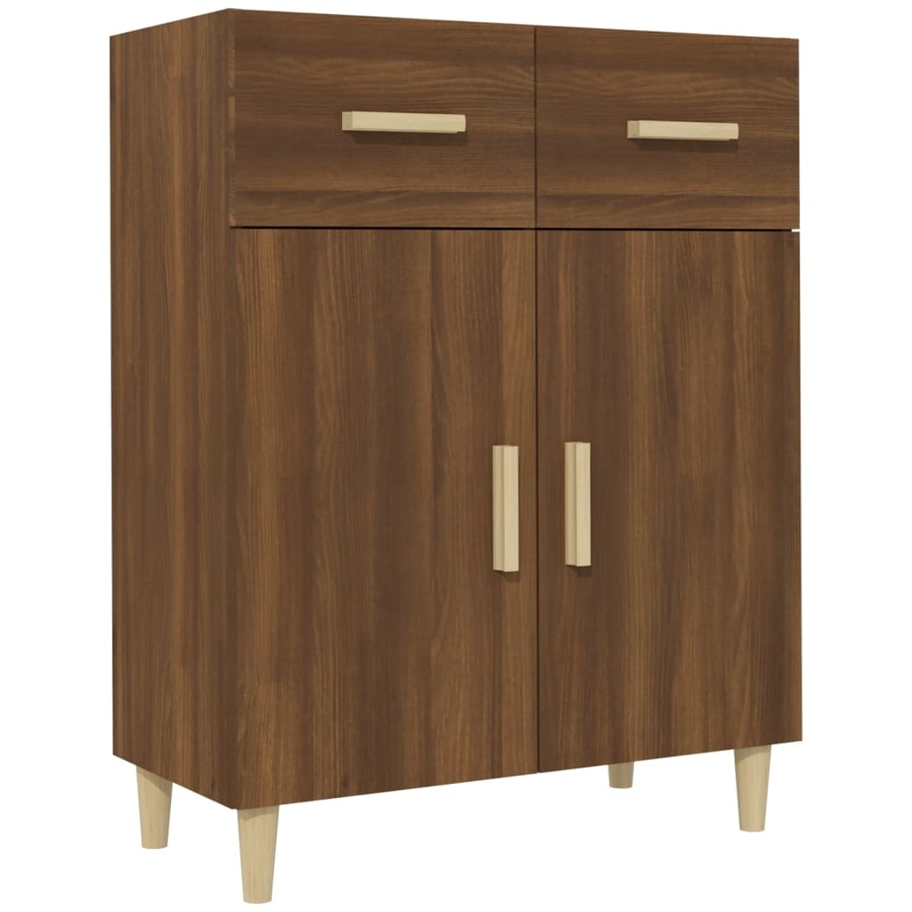 VidaXL Dressoir 69,5x34x89 cm bewerkt hout bruineikenkleurig