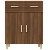 VidaXL Dressoir 69,5x34x89 cm bewerkt hout bruineikenkleurig