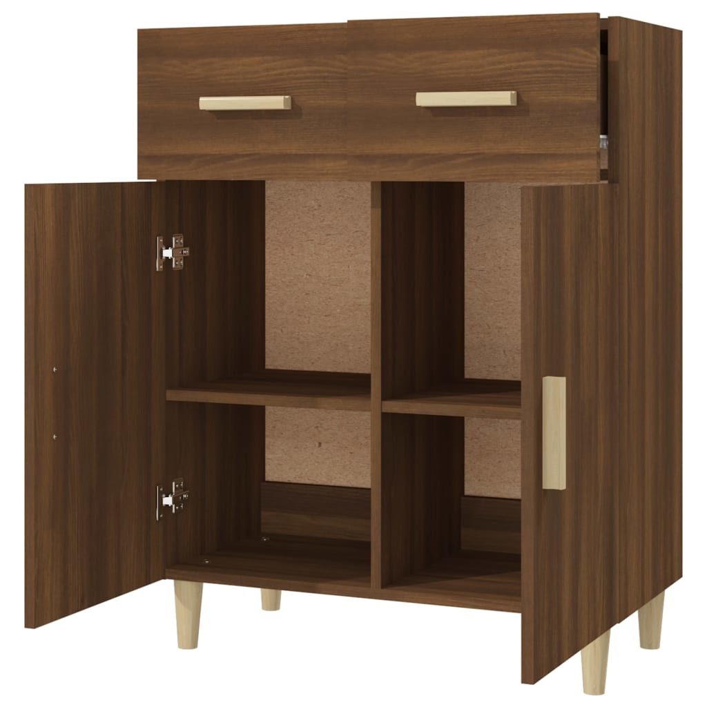 VidaXL Dressoir 69,5x34x89 cm bewerkt hout bruineikenkleurig
