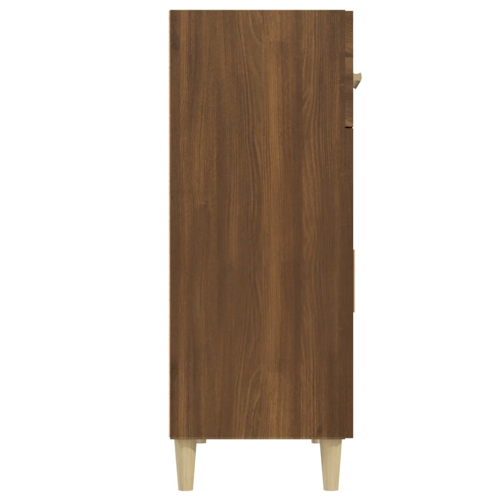 VidaXL Dressoir 69,5x34x89 cm bewerkt hout bruineikenkleurig