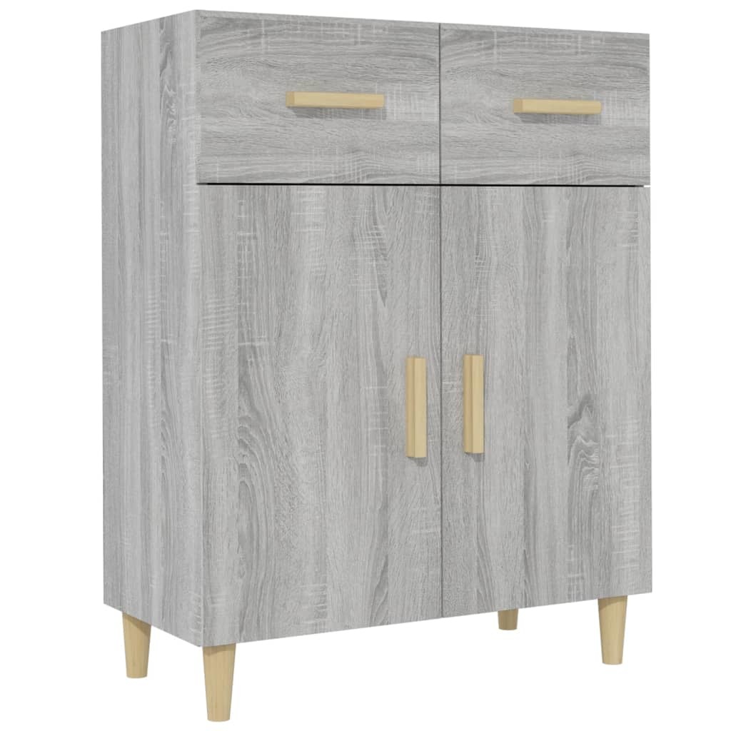VidaXL Dressoir 69,5x34x89 cm bewerkt hout grijs sonoma eikenkleurig