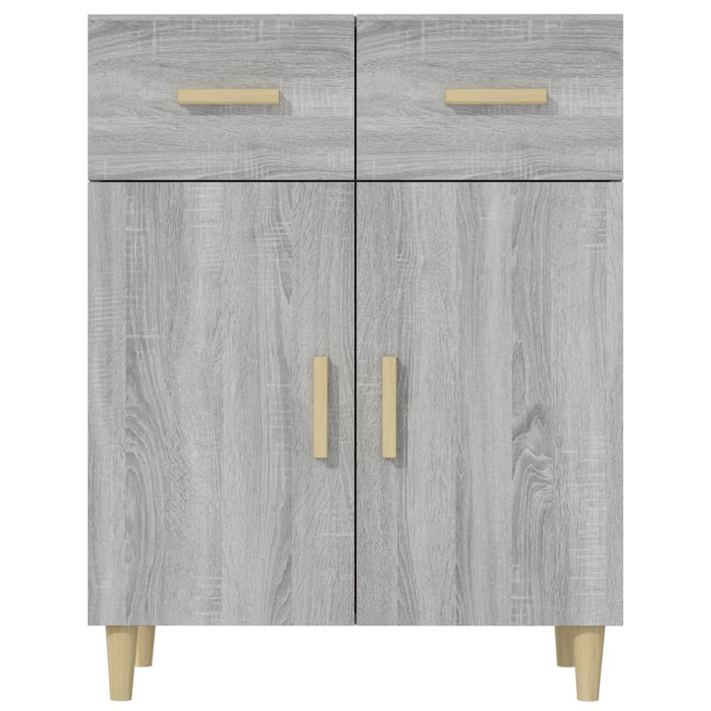 VidaXL Dressoir 69,5x34x89 cm bewerkt hout grijs sonoma eikenkleurig