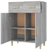 VidaXL Dressoir 69,5x34x89 cm bewerkt hout grijs sonoma eikenkleurig