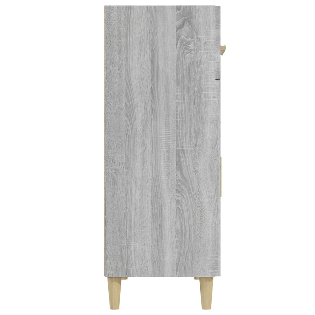 VidaXL Dressoir 69,5x34x89 cm bewerkt hout grijs sonoma eikenkleurig