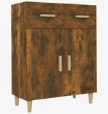 VidaXL Dressoir 69,5x34x89 cm bewerkt hout gerookt eikenkleurig