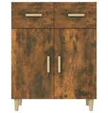 VidaXL Dressoir 69,5x34x89 cm bewerkt hout gerookt eikenkleurig