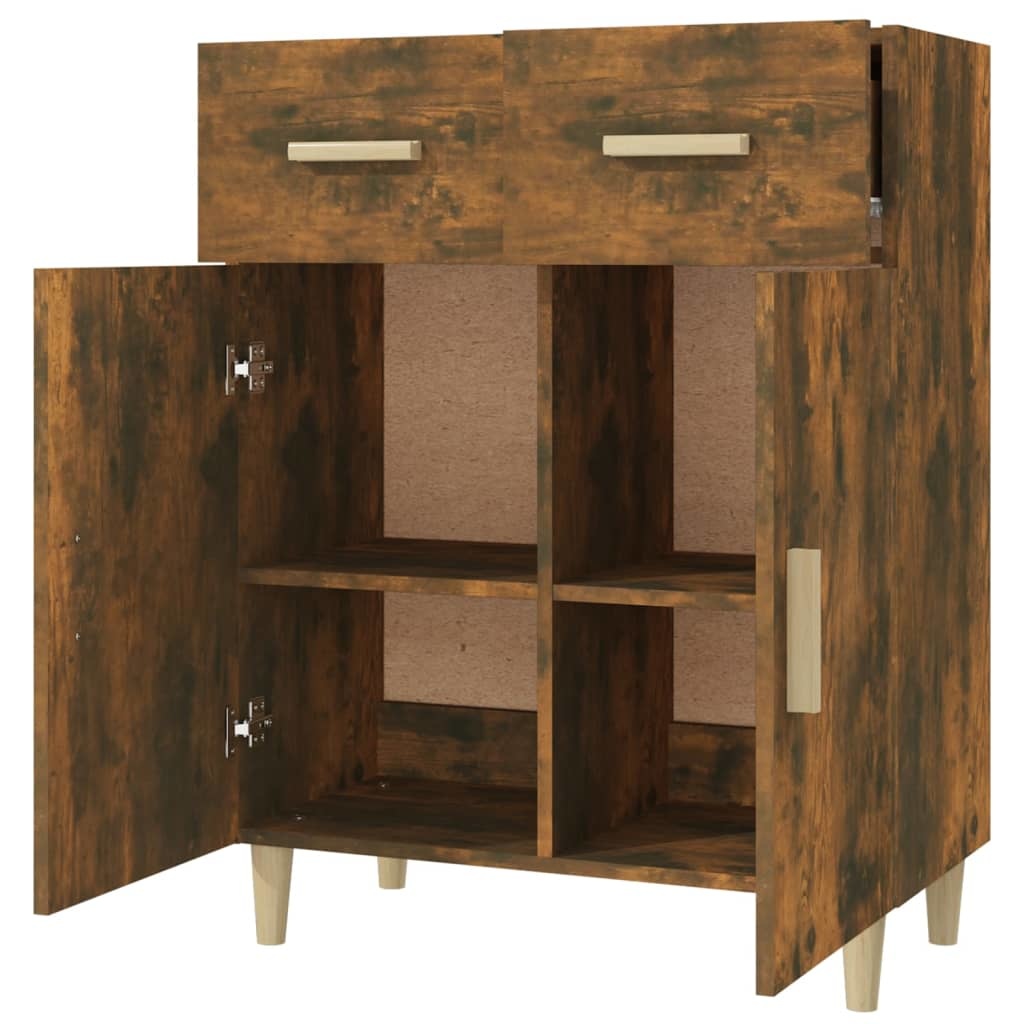 VidaXL Dressoir 69,5x34x89 cm bewerkt hout gerookt eikenkleurig