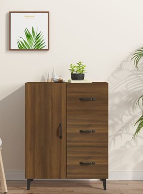 VidaXL Dressoir 69,5x34x90 cm bewerkt hout bruineikenkleurig