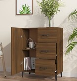 VidaXL Dressoir 69,5x34x90 cm bewerkt hout bruineikenkleurig
