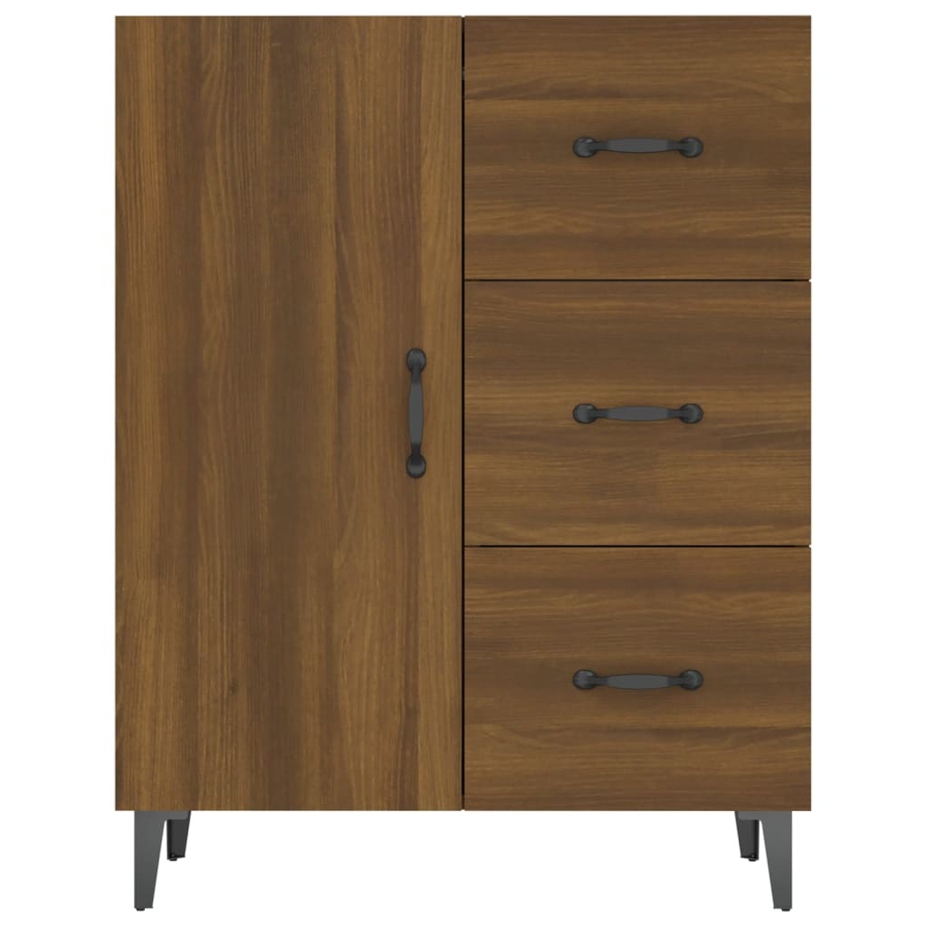 VidaXL Dressoir 69,5x34x90 cm bewerkt hout bruineikenkleurig