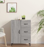 VidaXL Dressoir 69,5x34x90 cm bewerkt hout grijs sonoma eikenkleurig