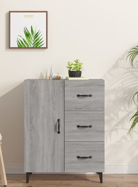 VidaXL Dressoir 69,5x34x90 cm bewerkt hout grijs sonoma eikenkleurig