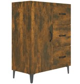 VidaXL Dressoir 69,5x34x90 cm bewerkt hout gerookt eikenkleurig