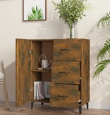 VidaXL Dressoir 69,5x34x90 cm bewerkt hout gerookt eikenkleurig
