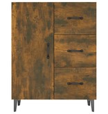 VidaXL Dressoir 69,5x34x90 cm bewerkt hout gerookt eikenkleurig