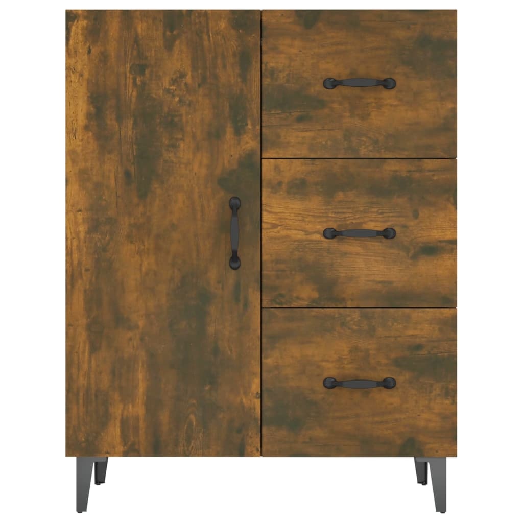 VidaXL Dressoir 69,5x34x90 cm bewerkt hout gerookt eikenkleurig