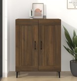 VidaXL Dressoir 69,5x34x90 cm bewerkt hout bruineikenkleurig