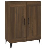 VidaXL Dressoir 69,5x34x90 cm bewerkt hout bruineikenkleurig