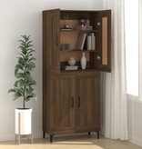 VidaXL Dressoir 69,5x34x90 cm bewerkt hout bruineikenkleurig