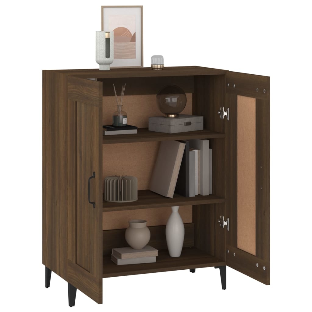 VidaXL Dressoir 69,5x34x90 cm bewerkt hout bruineikenkleurig
