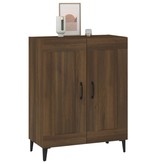 VidaXL Dressoir 69,5x34x90 cm bewerkt hout bruineikenkleurig