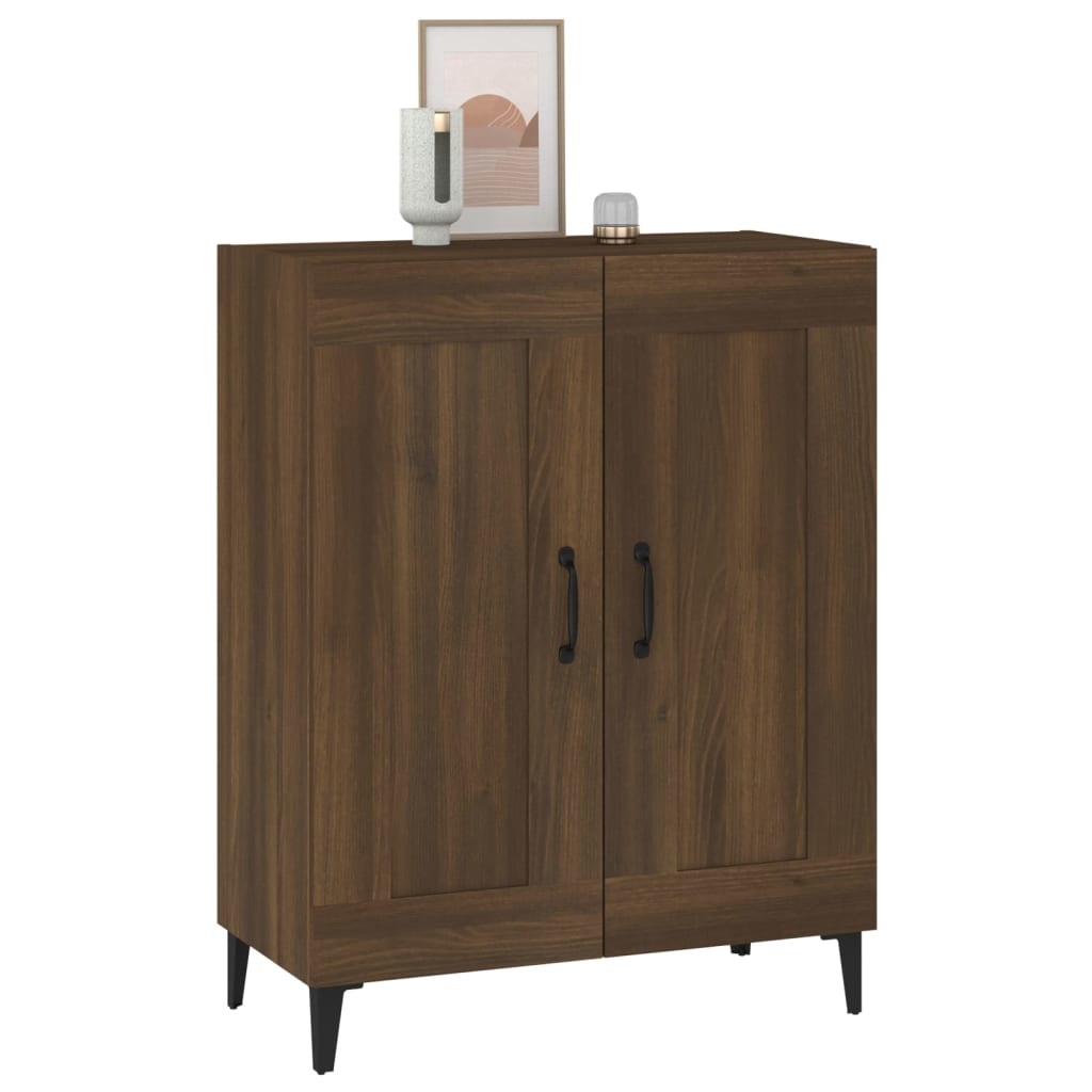 VidaXL Dressoir 69,5x34x90 cm bewerkt hout bruineikenkleurig