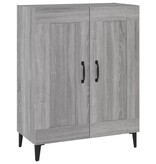 VidaXL Dressoir 69,5x34x90 cm bewerkt hout grijs sonoma eikenkleurig