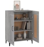 VidaXL Dressoir 69,5x34x90 cm bewerkt hout grijs sonoma eikenkleurig