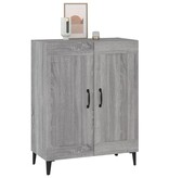 VidaXL Dressoir 69,5x34x90 cm bewerkt hout grijs sonoma eikenkleurig