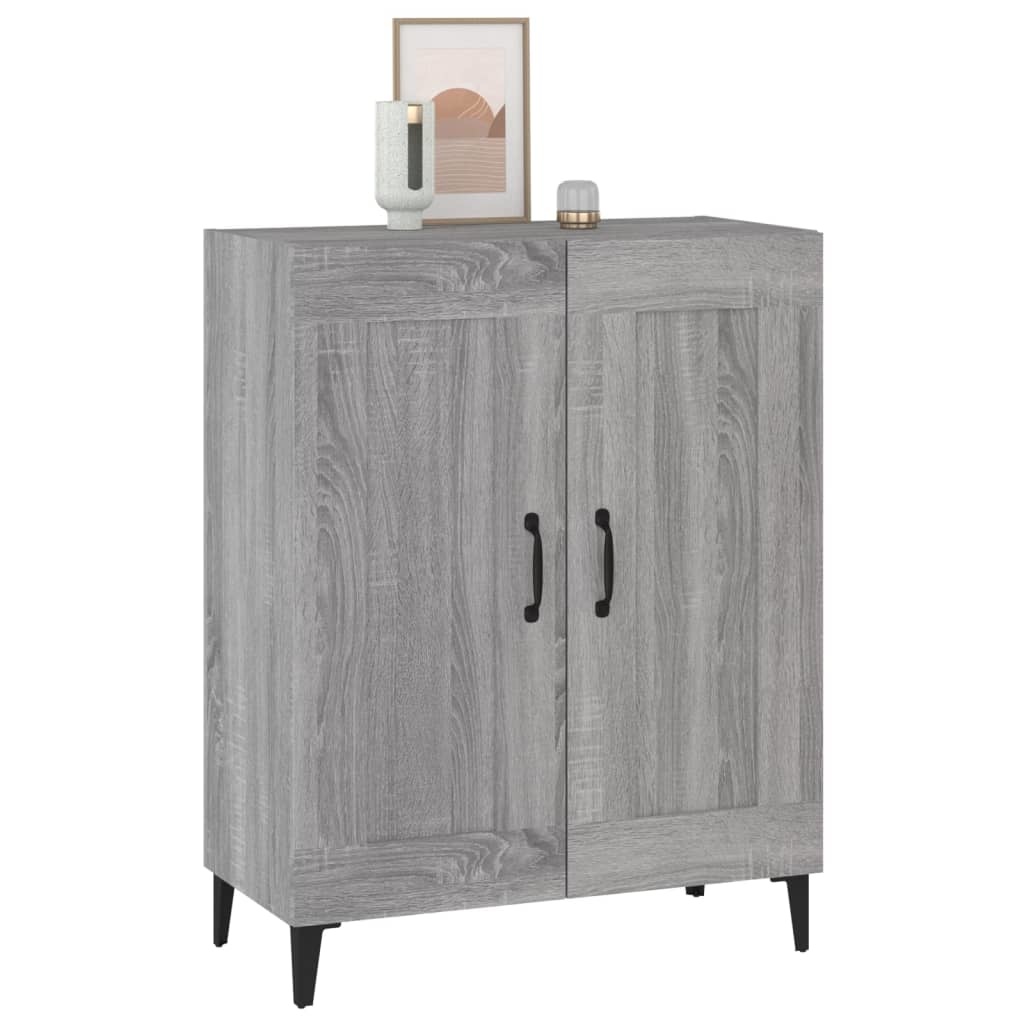 VidaXL Dressoir 69,5x34x90 cm bewerkt hout grijs sonoma eikenkleurig
