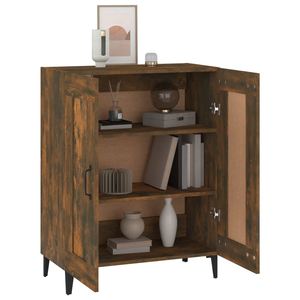 VidaXL Dressoir 69,5x34x90 cm bewerkt hout gerookt eikenkleurig