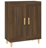 VidaXL Dressoir 69,5x34x90 cm bewerkt hout bruineikenkleurig