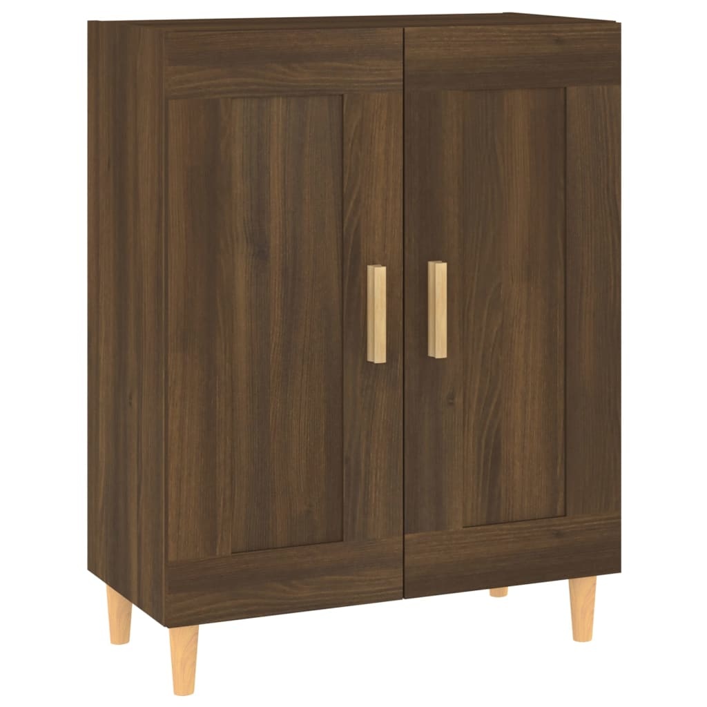 VidaXL Dressoir 69,5x34x90 cm bewerkt hout bruineikenkleurig