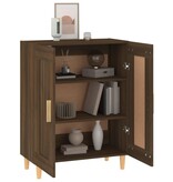 VidaXL Dressoir 69,5x34x90 cm bewerkt hout bruineikenkleurig