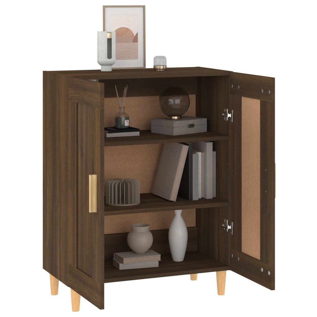 VidaXL Dressoir 69,5x34x90 cm bewerkt hout bruineikenkleurig