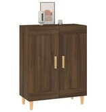VidaXL Dressoir 69,5x34x90 cm bewerkt hout bruineikenkleurig