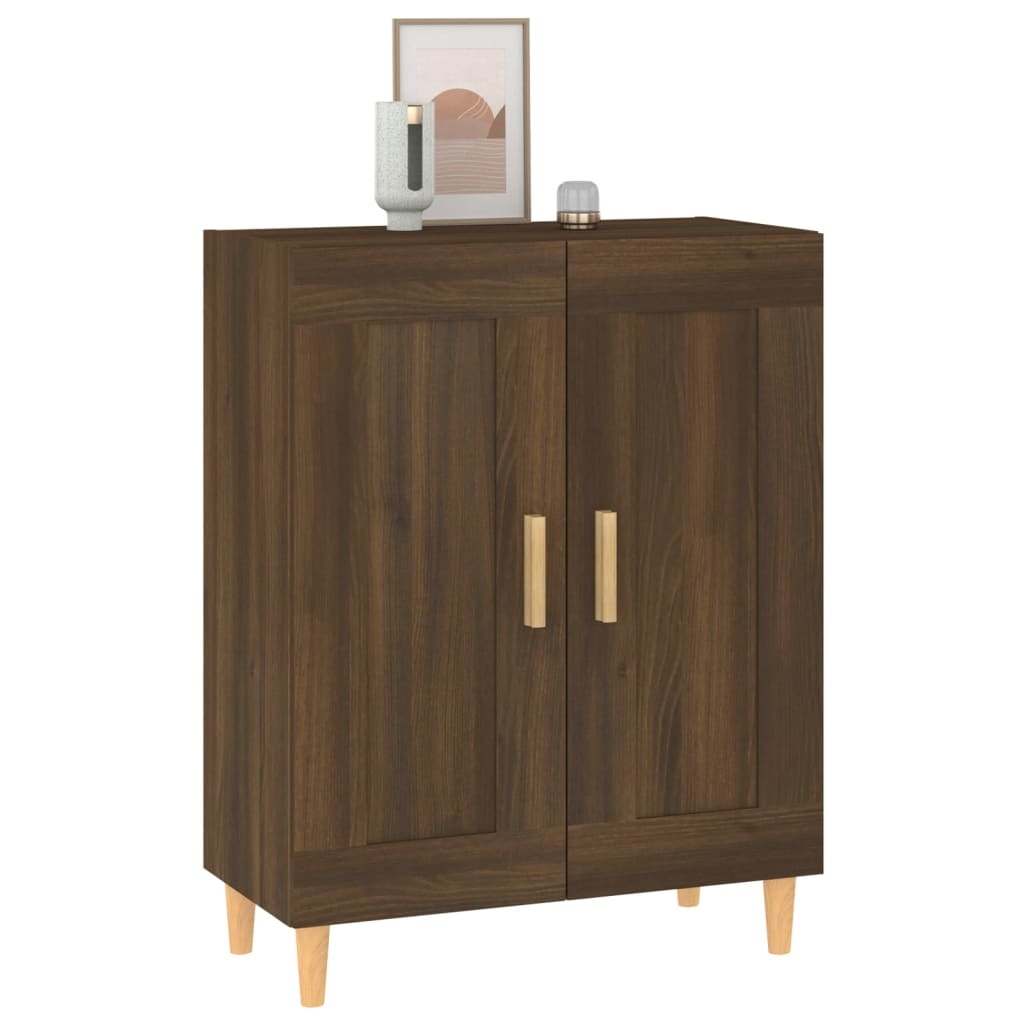 VidaXL Dressoir 69,5x34x90 cm bewerkt hout bruineikenkleurig
