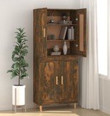 VidaXL Dressoir 69,5x34x90 cm bewerkt hout gerookt eikenkleurig
