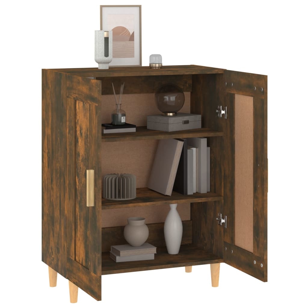 VidaXL Dressoir 69,5x34x90 cm bewerkt hout gerookt eikenkleurig