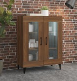 VidaXL Dressoir 69,5x34x90 cm bewerkt hout bruineikenkleurig