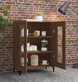 VidaXL Dressoir 69,5x34x90 cm bewerkt hout bruineikenkleurig